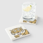 Tiger Stone Untersetzer (Seitenansicht)