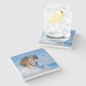 Tiger Stone Untersetzer (Seitenansicht)