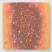 Tiger Stone Untersetzer läuft in Galaxy Starry Nig (Vorderseite)