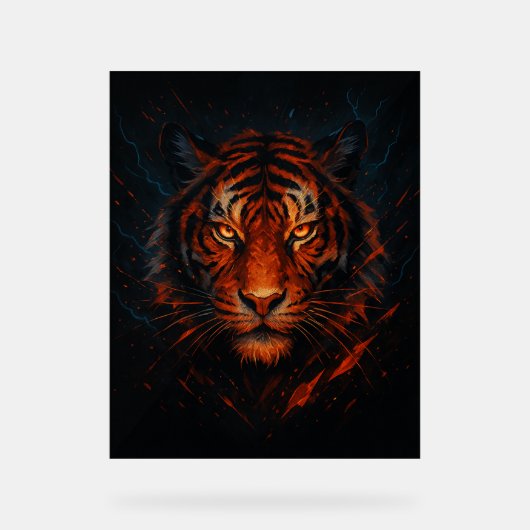 Tiger Storm - Energie entfesselt Acrylschild (Vorderseite)