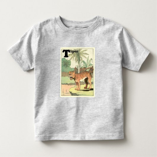 Tiger Storybook Illustriert Kleinkind T-shirt (Vorderseite)