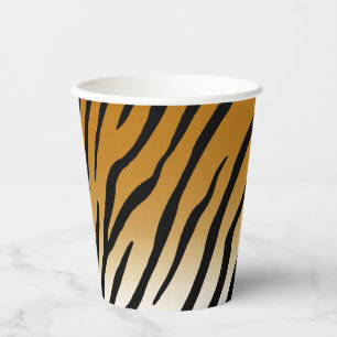 Tiger Streifen Exotic Animal Print Pappbecher