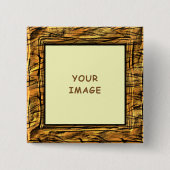 Tiger-Streifen-Fotobild-Button Button (Vorderseite)
