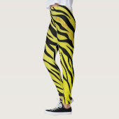 Tiger Streifen Gelb Leggings - Fettdruck (Links)