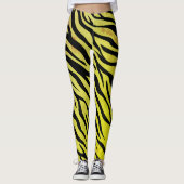 Tiger Streifen Gelb Leggings - Fettdruck (Vorderseite)