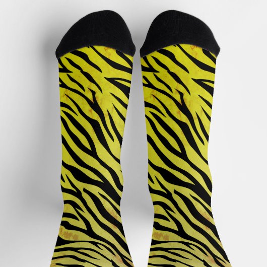 Tiger Streifen Gelbe Crews Socken - Fett Tier (Oben)