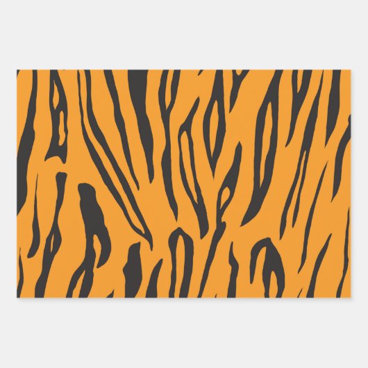 Tiger-Streifen Geschenkpapier Set (Vorderseite 3)
