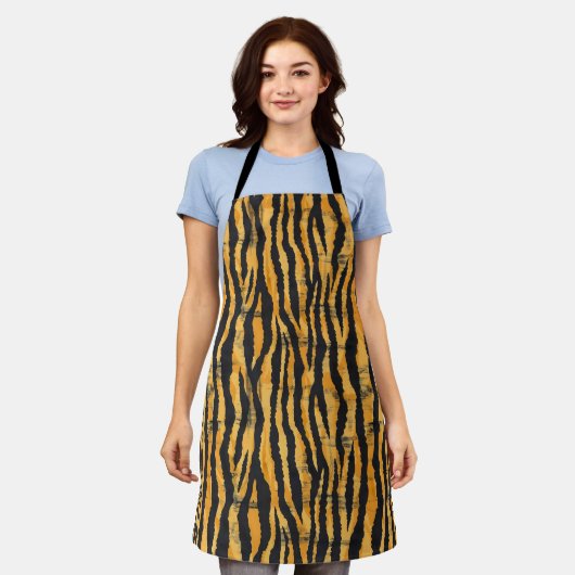 Tiger Streifen Klassisches Muster Schürze (Getragen)