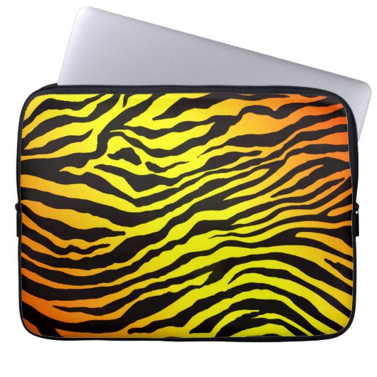 Tiger-Streifen Laptopschutzhülle (Vorderseite)