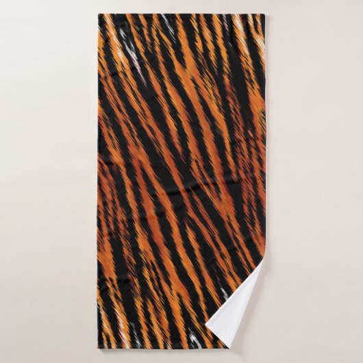 Tiger-Streifen-Muster Badehandtuch (Badehandtuch)