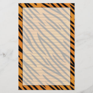 Tiger-Streifen-Muster Briefpapier