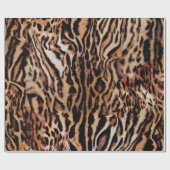 Tiger-Streifen-Muster Geschenkpapier (Flach)