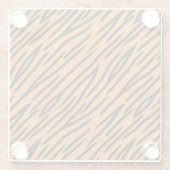 Tiger-Streifen-Muster Glasuntersetzer (Rückseite)