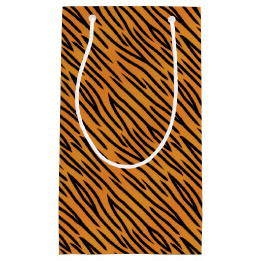 Tiger-Streifen-Muster Kleine Geschenktüte (Vorderseite)