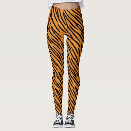 Tiger-Streifen-Muster Leggings (Vorderseite)