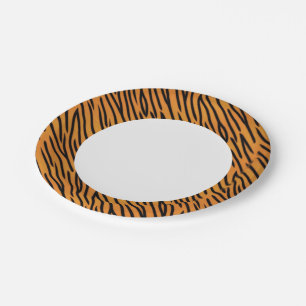 Tiger-Streifen-Muster Pappteller