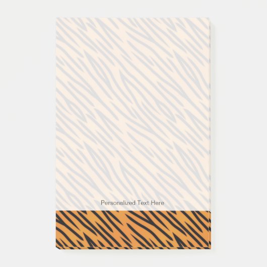 Tiger-Streifen-Muster Post-it Klebezettel (Vorderseite)