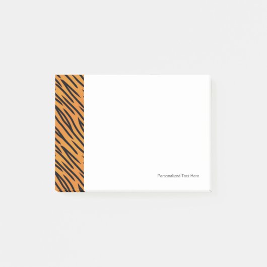 Tiger-Streifen-Muster Post-it Klebezettel (Vorderseite)
