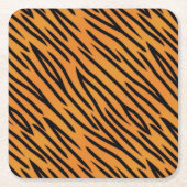 Tiger-Streifen-Muster Rechteckiger Pappuntersetzer (Vorderseite)
