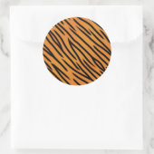 Tiger-Streifen-Muster Runder Aufkleber (Tasche)
