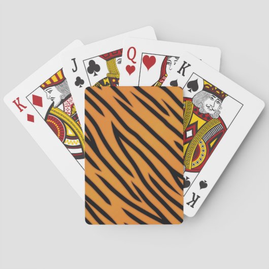 Tiger-Streifen-Muster Spielkarten (Rückseite)