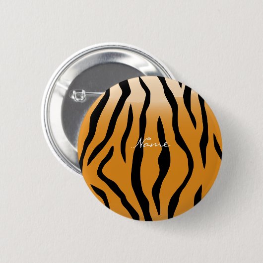 Tiger Streifen Muster Thunder_Cove Button (Vorne & Hinten)