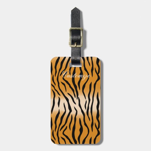 Tiger Streifen Muster Thunder_Cove Gepäckanhänger (Vorderseite vertikal)