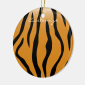 Tiger Streifen Muster Thunder_Cove Keramik Ornament (Links)