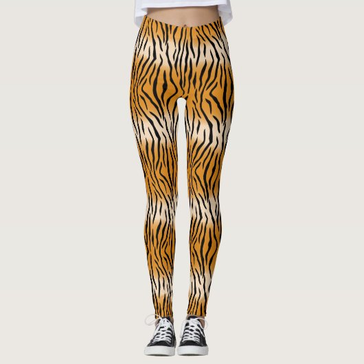Tiger Streifen Muster Thunder_Cove Leggings (Vorderseite)