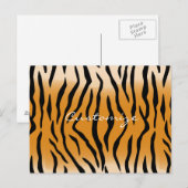 Tiger Streifen Muster Thunder_Cove Postkarte (Vorne/Hinten)