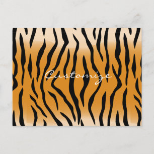 Tiger Streifen Muster Thunder_Cove Postkarte