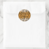 Tiger Streifen Muster Thunder_Cove Runder Aufkleber (Tasche)