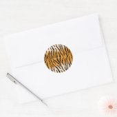 Tiger Streifen Muster Thunder_Cove Runder Aufkleber (Umschlag)