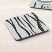 Tiger Streifen Muster. Untersetzer (Linke Seite)