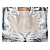 Tiger Streifen Portrait in Grafik-Press-Stil Notizblock (Vorderseite)