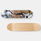 Tiger Streifen Portrait in Grafik-Press-Stil Skateboard (Horizontal)