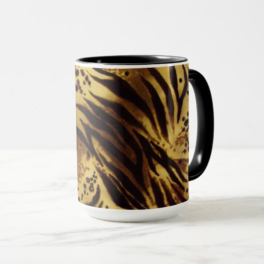 Tiger-Streifen-Safari-Druck-Kaffee-Tasse Tasse (VorderseiteRechts)
