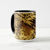 Tiger-Streifen-Safari-Druck-Kaffee-Tasse Tasse (Vorderseite Links)