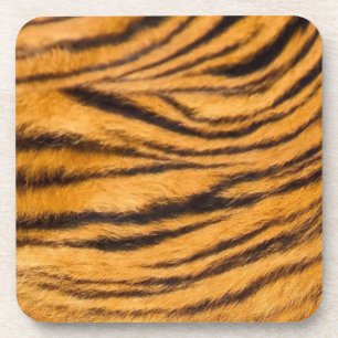 Tiger Streifen schwarz und orange personalisieren Getränkeuntersetzer