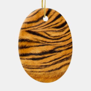 Tiger Streifen schwarz und orange personalisieren Keramik Ornament