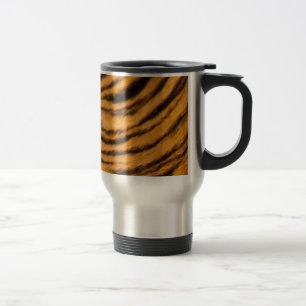 Tiger Streifen schwarz und orange personalisieren Reisebecher