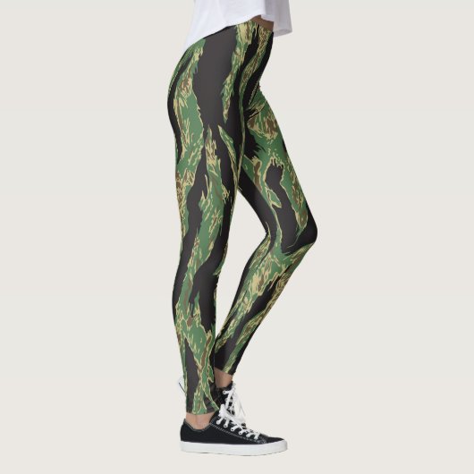 Tiger-Streifen-Tarnungs-Leggings Leggings (Rechts)