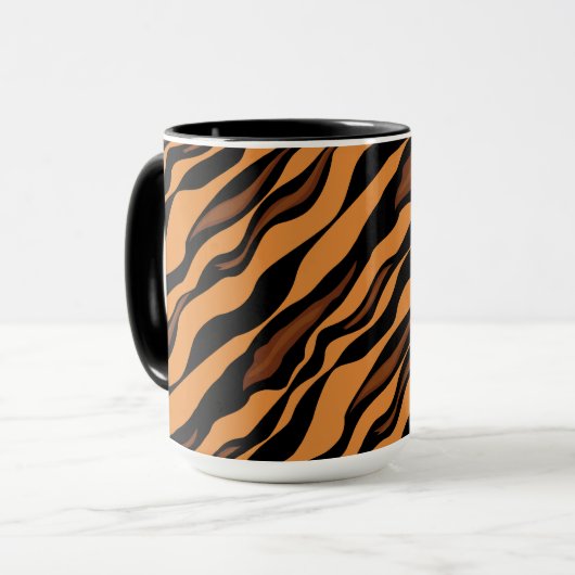 Tiger-Streifen-Tarnungs-Muster Tasse (Vorderseite Links)