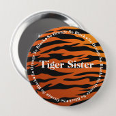Tiger-Streifen-Tiger-Schwester Button (Vorne & Hinten)