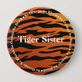 Tiger-Streifen-Tiger-Schwester Button (Vorderseite)