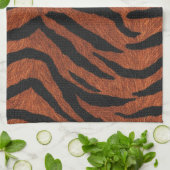 Tiger-Streifen-Wildmuster Geschirrtuch (Gefaltet)