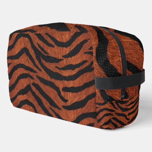 Tiger-Streifen-Wildmuster Waschbeutel (Linke Seite)