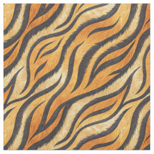 Tiger-Streifenmuster - Exotisches Tierdruck-Design Stoff