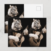 Tiger Strings – Elegante Musikkunst Postkarte (Vorne/Hinten)