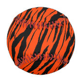 Tiger Strip Baseball-Black-Design 2 Baseball (Rückseite)